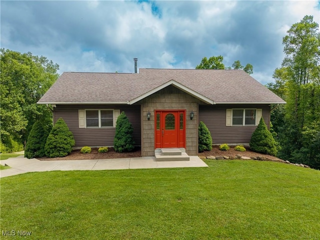 114 Buckner Bend Rd, Walker, WV 26180 - view of front facade featuring a front lawn and roof with shingles