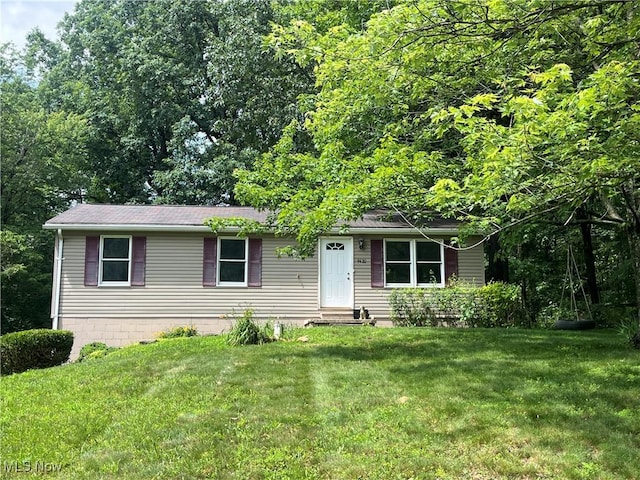 9420 Cedar Ct W, Nashport, OH 43830 - view of front of home with a front yard and entry steps