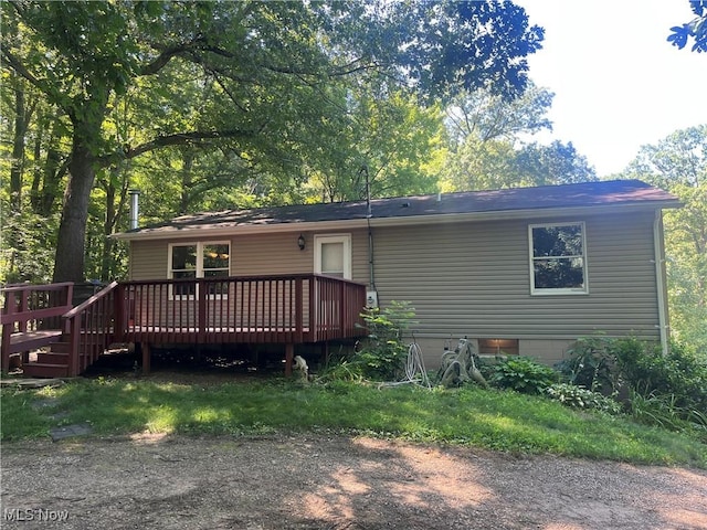 9420 Cedar Ct W, Nashport, OH 43830 - rear view of property with a deck