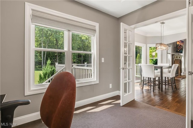 12110 Cora Ct, Concord, OH 44077 - dining room featuring french doors and carpet flooring