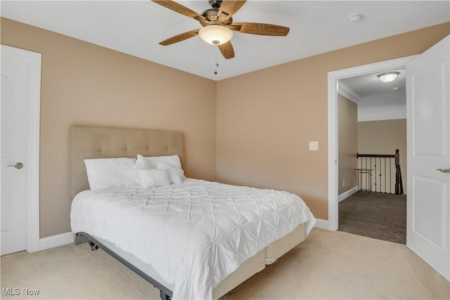 12110 Cora Ct, Concord, OH 44077 - bedroom with light carpet and a ceiling fan