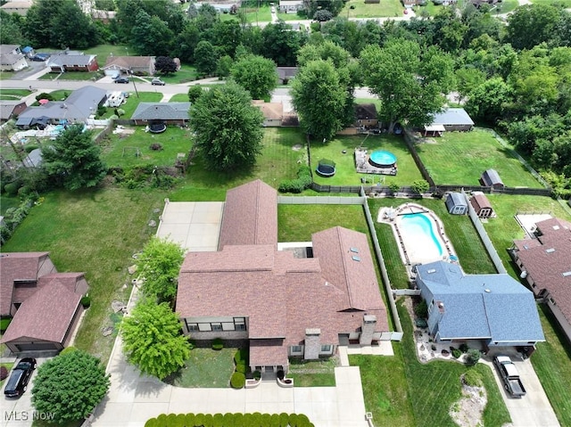 68 Caravel Pl, Wintersville, OH 43953 - aerial overview of property's location with a pool area and nearby suburban area