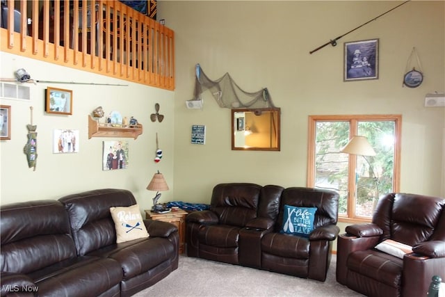 3545 Malley Ave, Coventry Township, OH 44319 - carpeted living area featuring a towering ceiling
