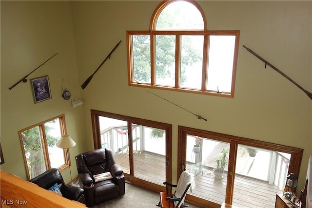 3545 Malley Ave, Coventry Township, OH 44319 - living room with a high ceiling and plenty of natural light