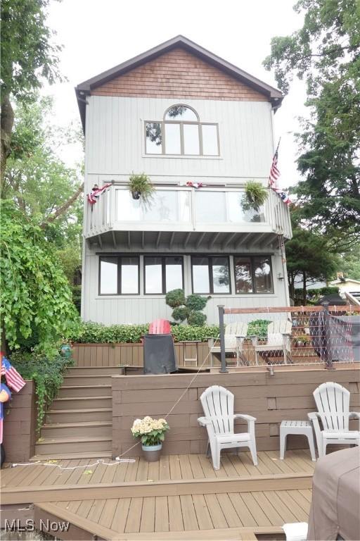 3545 Malley Ave, Coventry Township, OH 44319 - back of house with a wooden deck