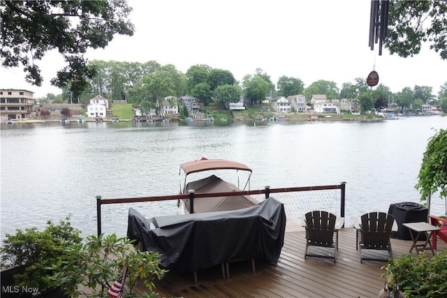 3545 Malley Ave, Coventry Township, OH 44319 - water view featuring a boat dock