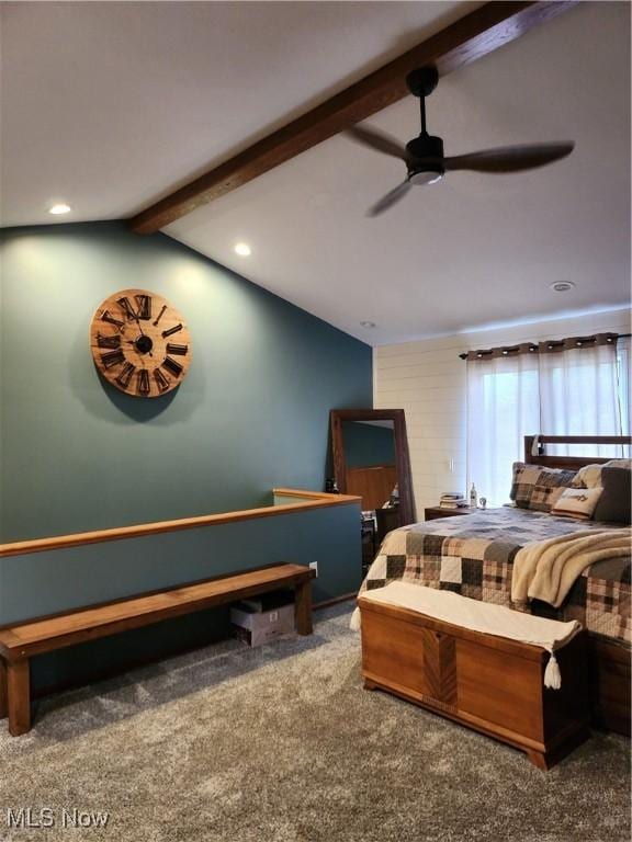 3545 Malley Ave, Coventry Township, OH 44319 - bedroom with carpet flooring, a ceiling fan, and recessed lighting
