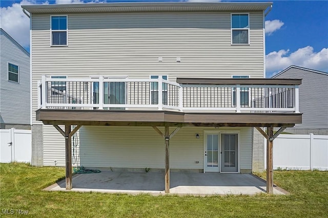 120 Glenridge Cir, Tallmadge, OH 44278 - rear view of house with a wooden deck and a patio