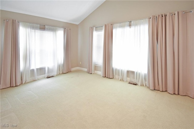 5500 Courtland Ct, Cleveland, OH 44102 - carpeted spare room with vaulted ceiling and baseboards