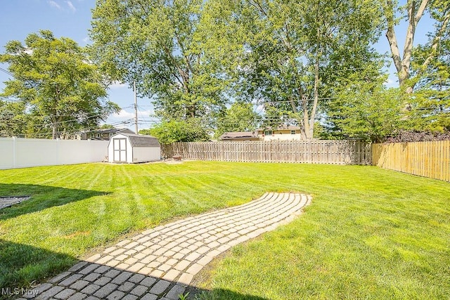 5982 Forest Ridge Dr, North Olmsted, OH 44070 - fenced backyard featuring a storage shed