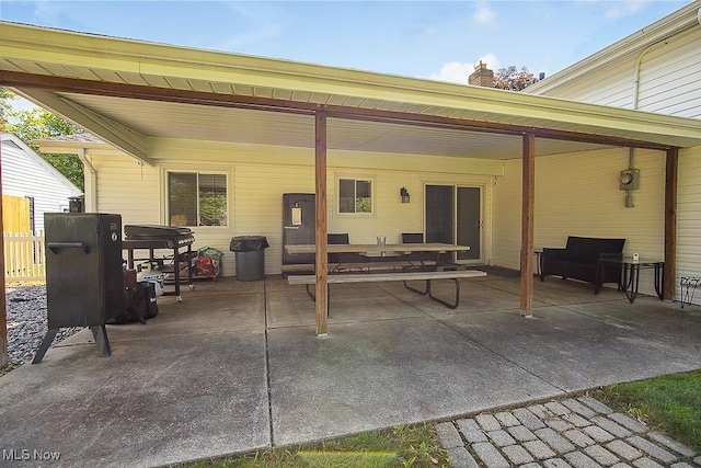 5982 Forest Ridge Dr, North Olmsted, OH 44070 - view of patio featuring grilling area and outdoor dining space