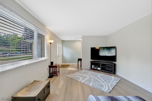 5982 Forest Ridge Dr, North Olmsted, OH 44070 - living area featuring wood finished floors and baseboards
