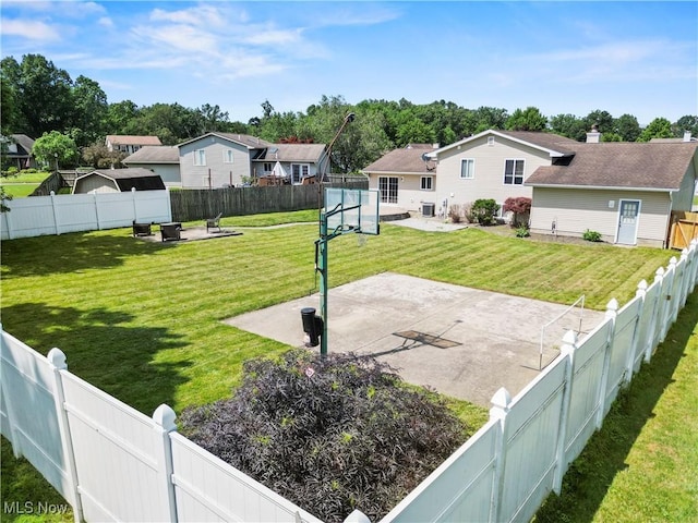 3700 Meander Reserve Cir, Canfield, OH 44406 - fenced backyard with a patio area and a residential view