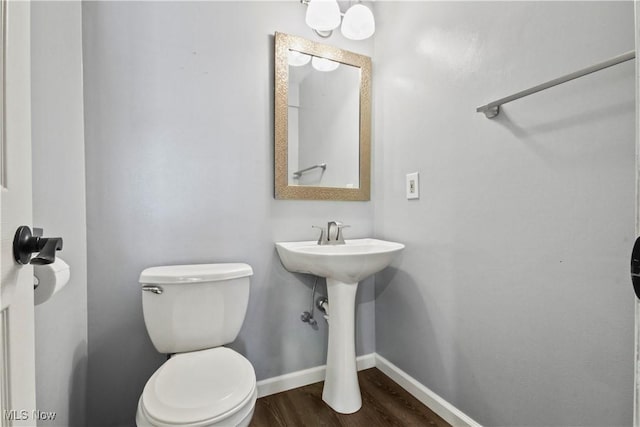 3700 Meander Reserve Cir, Canfield, OH 44406 - bathroom featuring toilet and wood finished floors