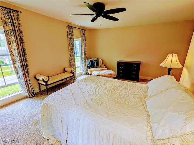 136 W Church St, Newton Falls, OH 44444 - carpeted bedroom featuring ceiling fan and baseboards