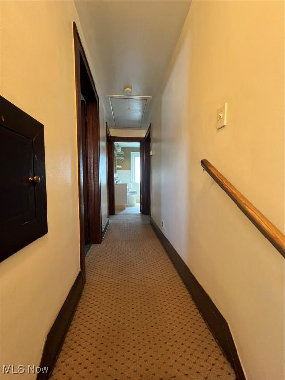 3731 Washington Park Blvd, Newburgh Heights, OH 44105 - hall with attic access and carpet