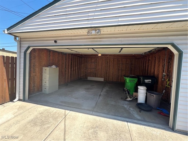 3731 Washington Park Blvd, Newburgh Heights, OH 44105 - garage with concrete driveway