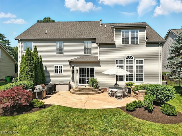 10421 Tolland Dr, Reminderville, OH 44202 - rear view of property with a patio, roof with shingles, and entry steps
