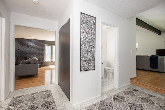4280 Som Center Rd, Moreland Hills, OH 44022 - hall with a textured ceiling