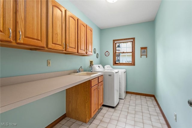 302 Brookpoint Cir, Wadsworth, OH 44281 - laundry room with cabinet space and washer and clothes dryer