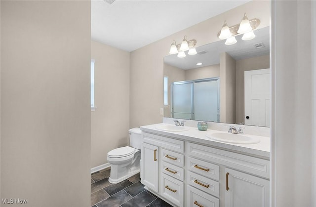 37282 Amber Way N, Ridgeville, OH 44039 - full bath featuring double vanity and a shower with shower door