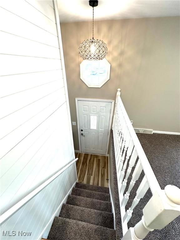 4235 Patricia Ave, Austintown, OH 44511 - stairs with baseboards