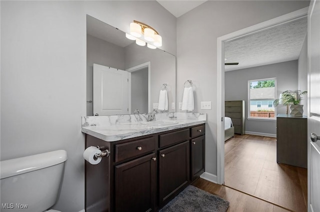 13176 Barrington Dr, Grafton, OH 44044 - full bath featuring connected bathroom, double vanity, and wood finished floors