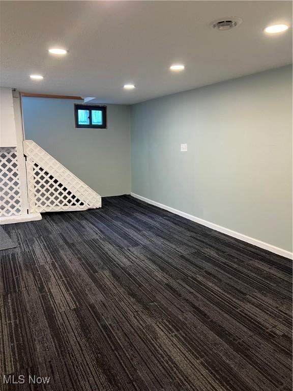1820 E 47th St, Ashtabula, OH 44004 - below grade area featuring baseboards and recessed lighting