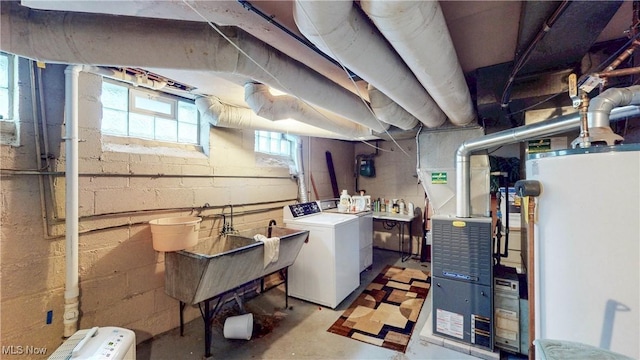 3622 Northcliffe Rd, University Heights, OH 44118 - below grade area with water heater and separate washer and dryer