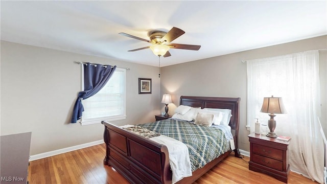 3622 Northcliffe Rd, University Heights, OH 44118 - bedroom featuring light wood-type flooring and a ceiling fan