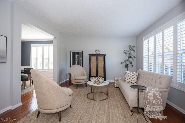 31008 Logan Ct, Westlake, OH 44145 - living area featuring wood finished floors and a textured ceiling