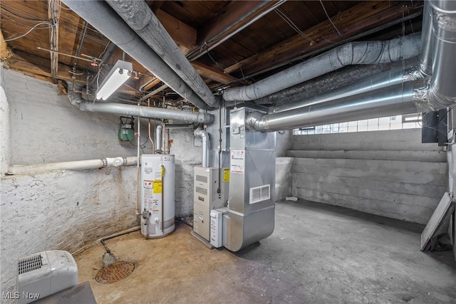 2905 Jay Ave, Cleveland, OH 44113 - unfinished basement featuring water heater and heating unit