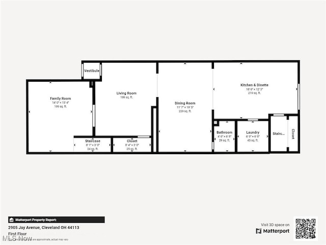 2905 Jay Ave, Cleveland, OH 44113 - view of property floor plan