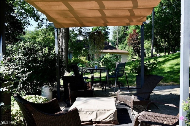 1511 Lake Front Dr, Salem, OH 44460 - view of patio featuring a pergola