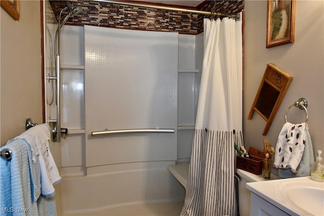 1511 Lake Front Dr, Salem, OH 44460 - bathroom featuring vanity and shower / bath combo