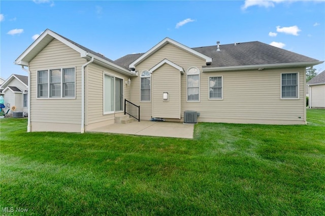 7900 Walnut St Unit 10, Boardman, OH 44512 - rear view of house featuring entry steps, a patio, and a yard