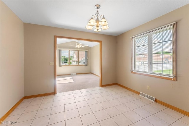 7900 Walnut St Unit 10, Boardman, OH 44512 - unfurnished room with a chandelier and baseboards