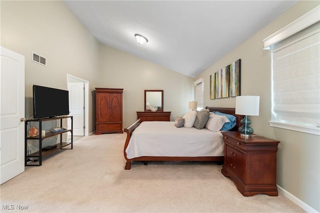 4276 Brownstone Ln, Medina, OH 44256 - bedroom with light colored carpet and high vaulted ceiling