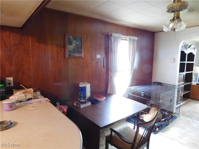 30051 Regent Rd, Wickliffe, OH 44092 - dining room featuring wood walls