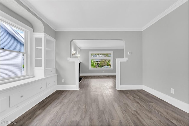 3670 E 138th St, Cleveland, OH 44120 - empty room featuring wood finished floors and ornamental molding