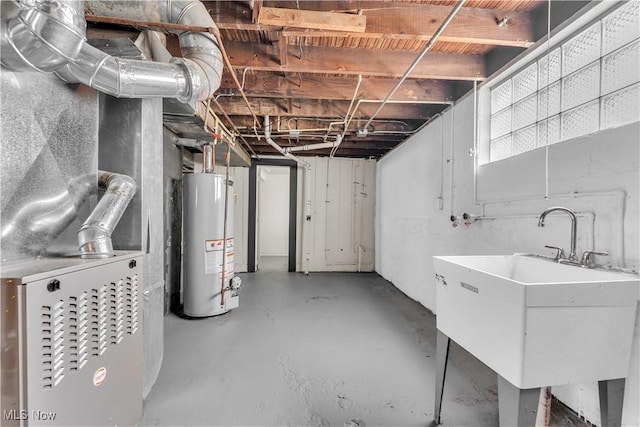 3670 E 138th St, Cleveland, OH 44120 - unfinished basement with gas water heater and heating unit