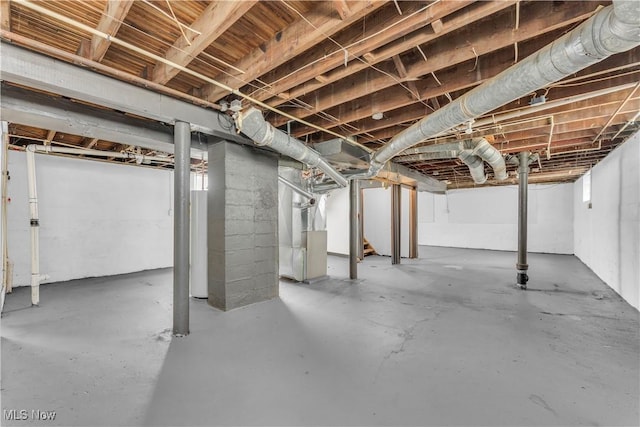 3670 E 138th St, Cleveland, OH 44120 - unfinished basement featuring stairs and heating unit