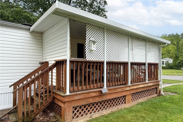 11 Brookins Dr, Olmsted Twp, OH 44138 - wooden terrace with a yard