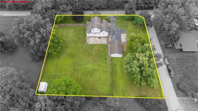 1500 Furnace St, Mineral Ridge, OH 44440 - view from above of property featuring property boundaries highlighted