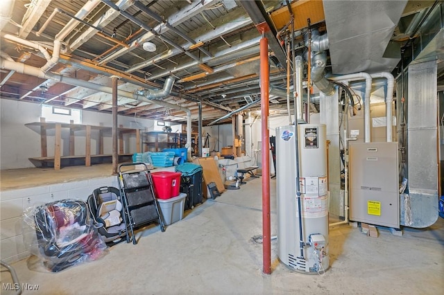 1500 Furnace St, Mineral Ridge, OH 44440 - below grade area with water heater and heating unit