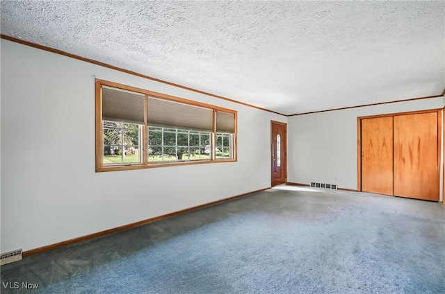 1808 Depot Rd, Salem, OH 44460 - unfurnished room featuring crown molding, carpet, and a textured ceiling