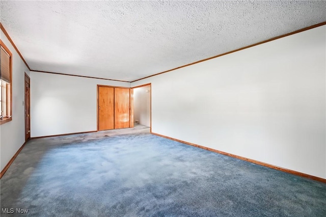 1808 Depot Rd, Salem, OH 44460 - carpeted empty room featuring ornamental molding and a textured ceiling