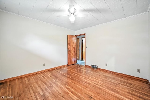 1808 Depot Rd, Salem, OH 44460 - empty room featuring crown molding, wood-type flooring, and ceiling fan