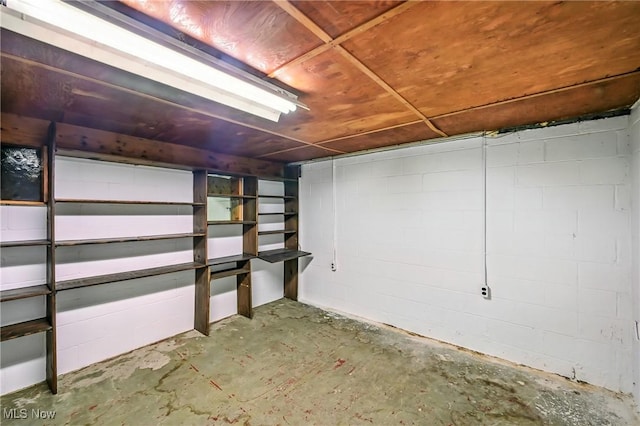 1808 Depot Rd, Salem, OH 44460 - unfinished basement featuring concrete block wall