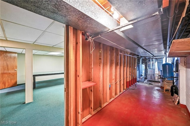1808 Depot Rd, Salem, OH 44460 - below grade area featuring gas water heater and heating unit